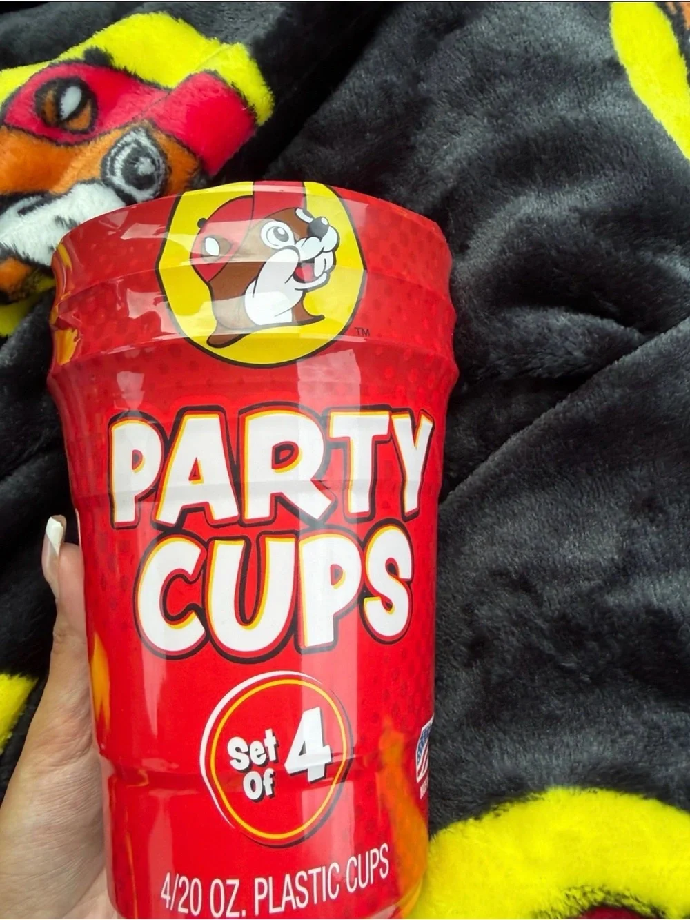 Buc-ee's Red Plastic Party Cup with Logo